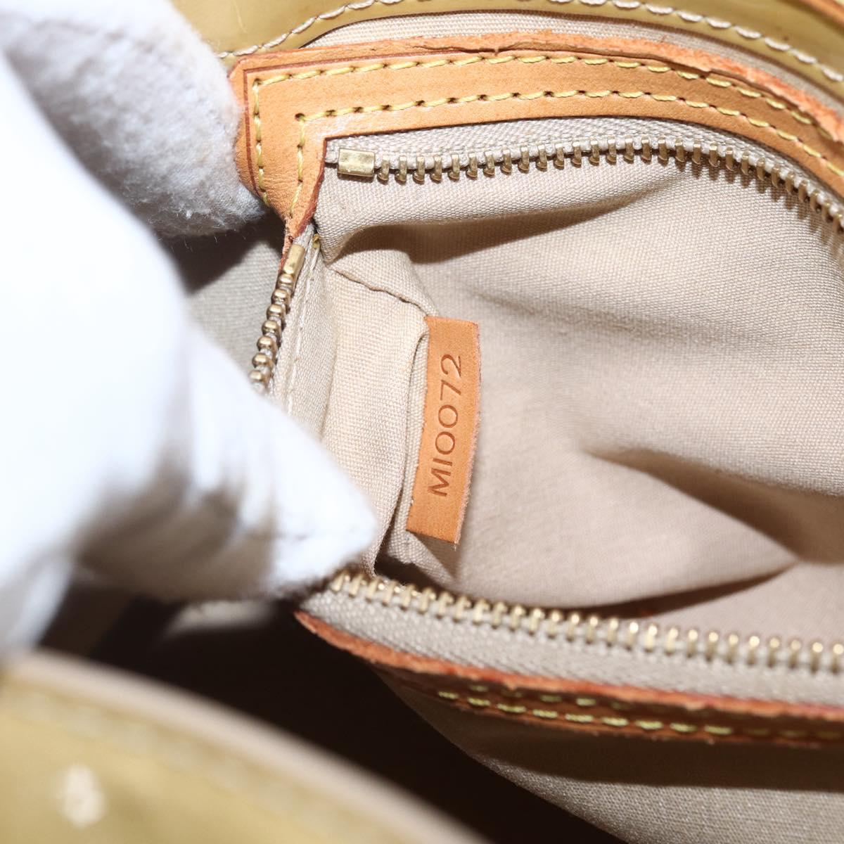 LOUIS VUITTON Monogram Vernis Reade PM Hand Bag Beige M91334 LV Auth hk3457