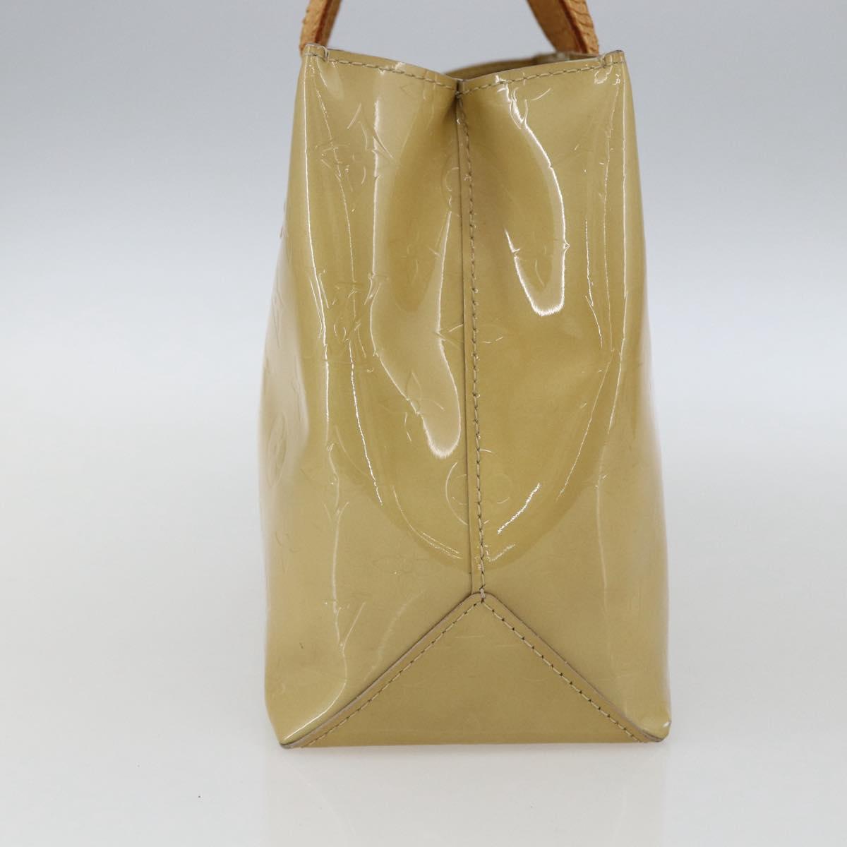 LOUIS VUITTON Monogram Vernis Reade PM Hand Bag Beige M91334 LV Auth hk3457