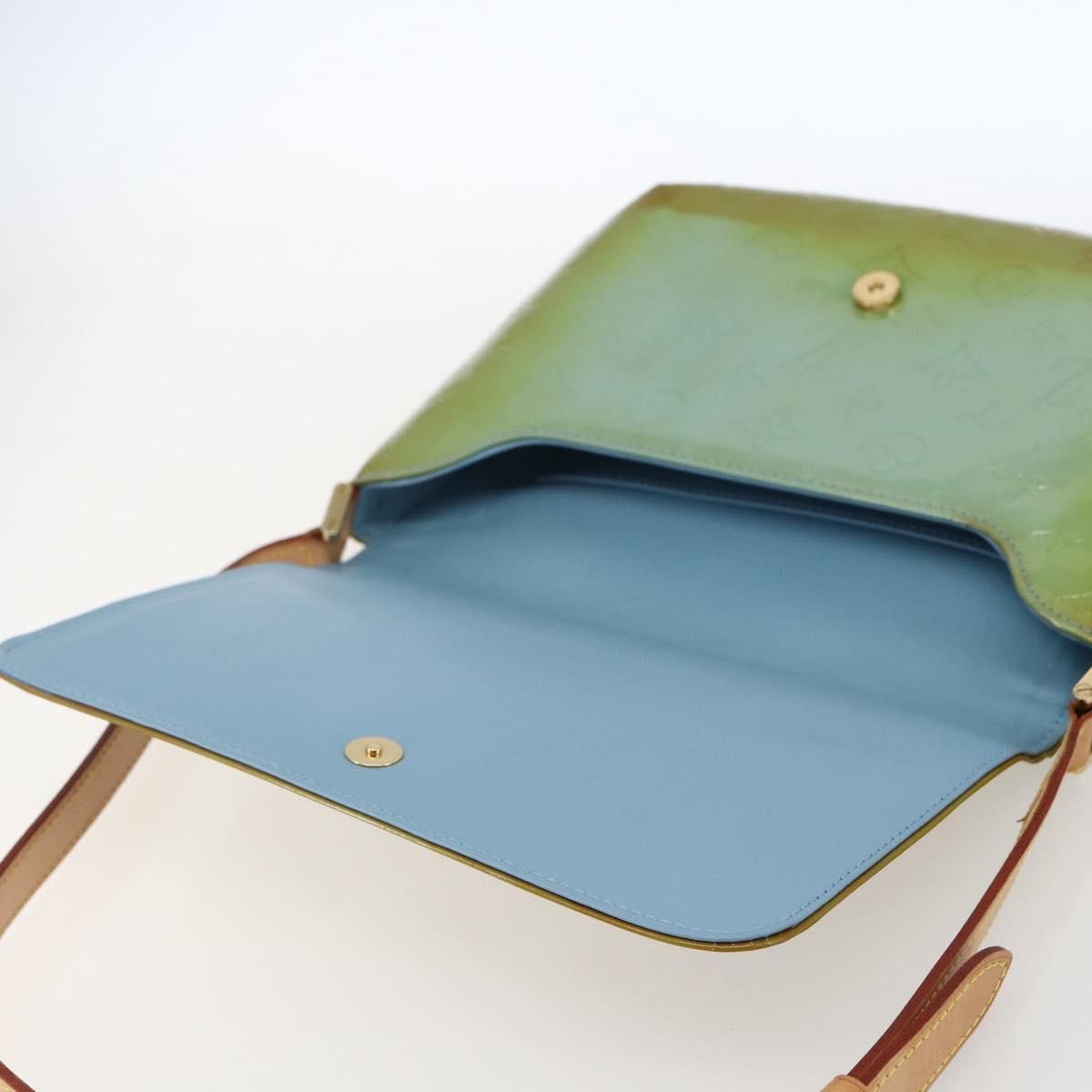 LOUIS VUITTON Monogram Vernis Thompson Street Bag Baby Blue M91009 Auth hk3458