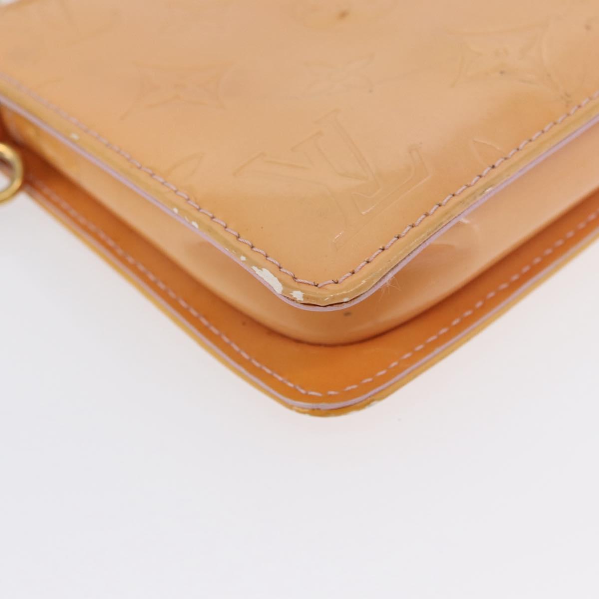 LOUIS VUITTON Vernis Lexington Pouch Marshmallow Pink M91057 LV Auth hk3459