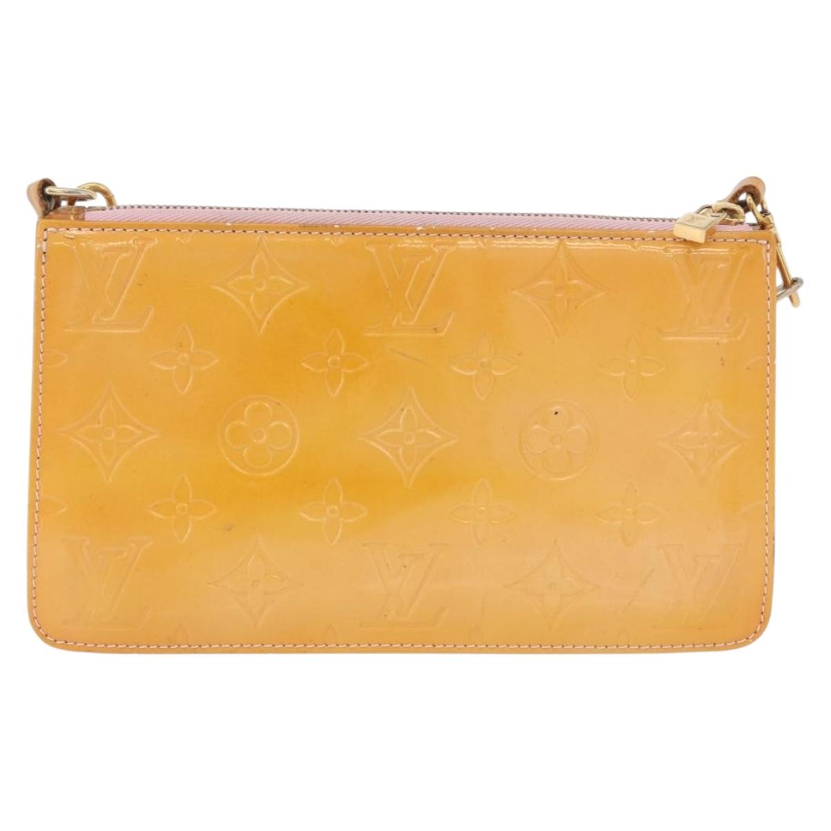 LOUIS VUITTON Vernis Lexington Pouch Marshmallow Pink M91057 LV Auth hk3459