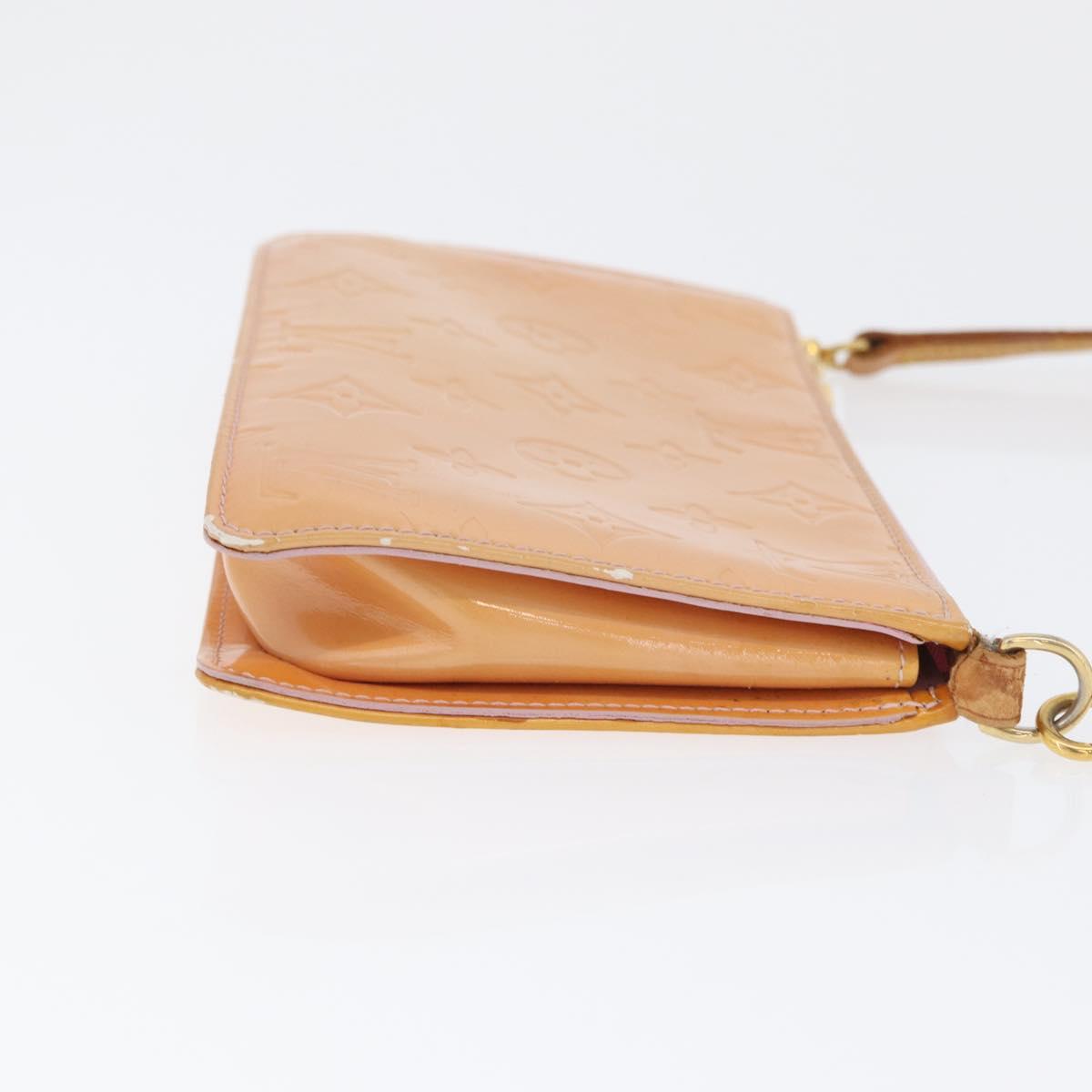 LOUIS VUITTON Vernis Lexington Pouch Marshmallow Pink M91057 LV Auth hk3459