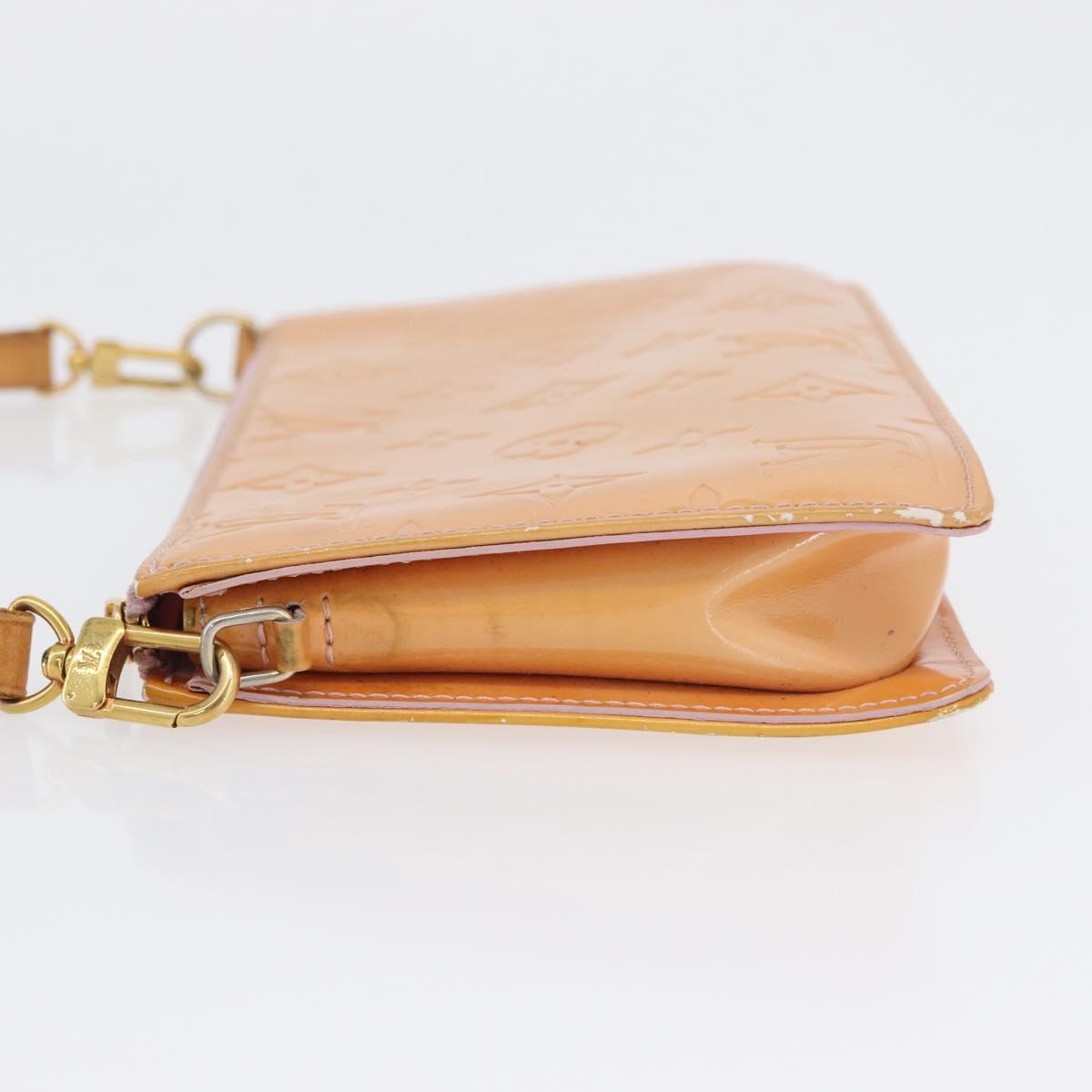 LOUIS VUITTON Vernis Lexington Pouch Marshmallow Pink M91057 LV Auth hk3459