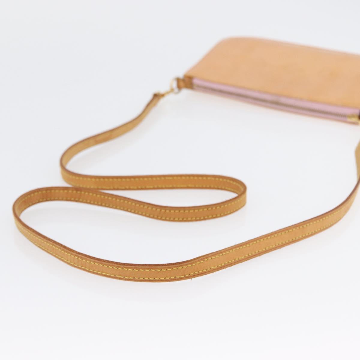 LOUIS VUITTON Vernis Lexington Pouch Marshmallow Pink M91057 LV Auth hk3459