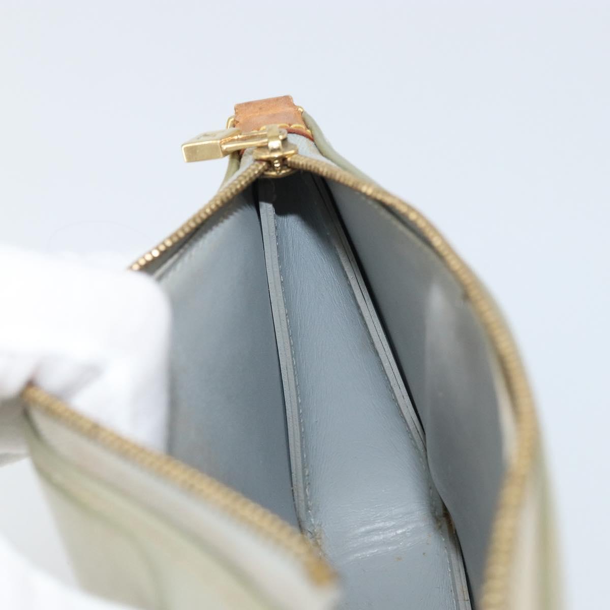LOUIS VUITTON Monogram Vernis Lexington Accessory Pouch Gris M91056 Auth hk3460