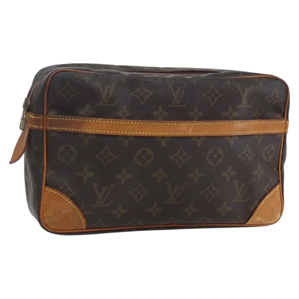 LOUIS VUITTON Monogram Compiegne 28 Clutch Bag M51845 LV Auth hk3464