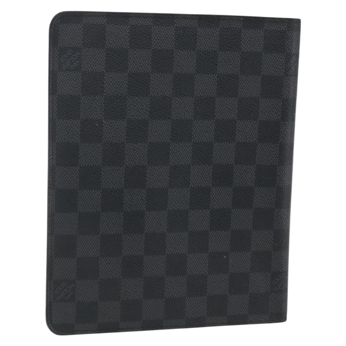 LOUIS VUITTON Damier Graphite Agenda Bureau Note Cover R20974 LV Auth hk3469