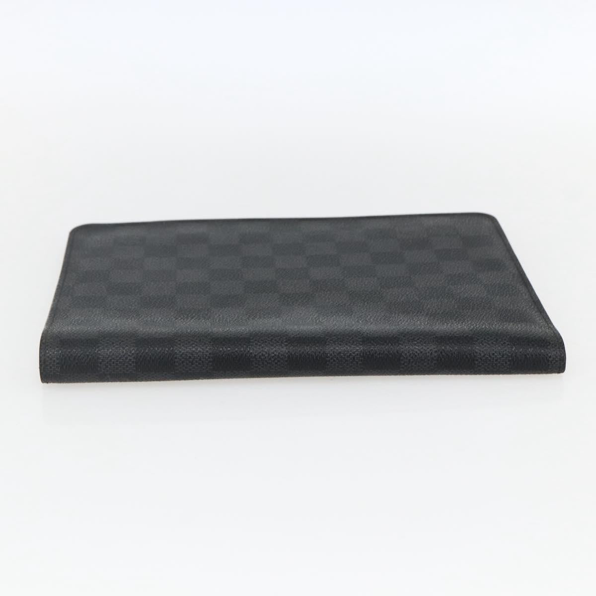 LOUIS VUITTON Damier Graphite Agenda Bureau Note Cover R20974 LV Auth hk3469