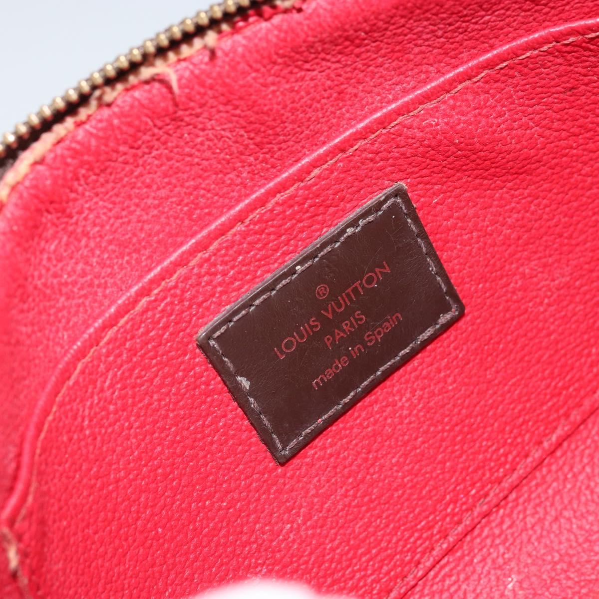 LOUIS VUITTON Damier Ebene Pochette Cosmetic PM Pouch N47516 LV Auth hk3473
