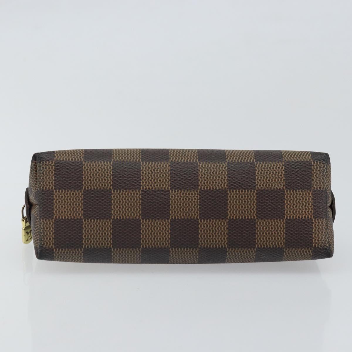 LOUIS VUITTON Damier Ebene Pochette Cosmetic PM Pouch N47516 LV Auth hk3473