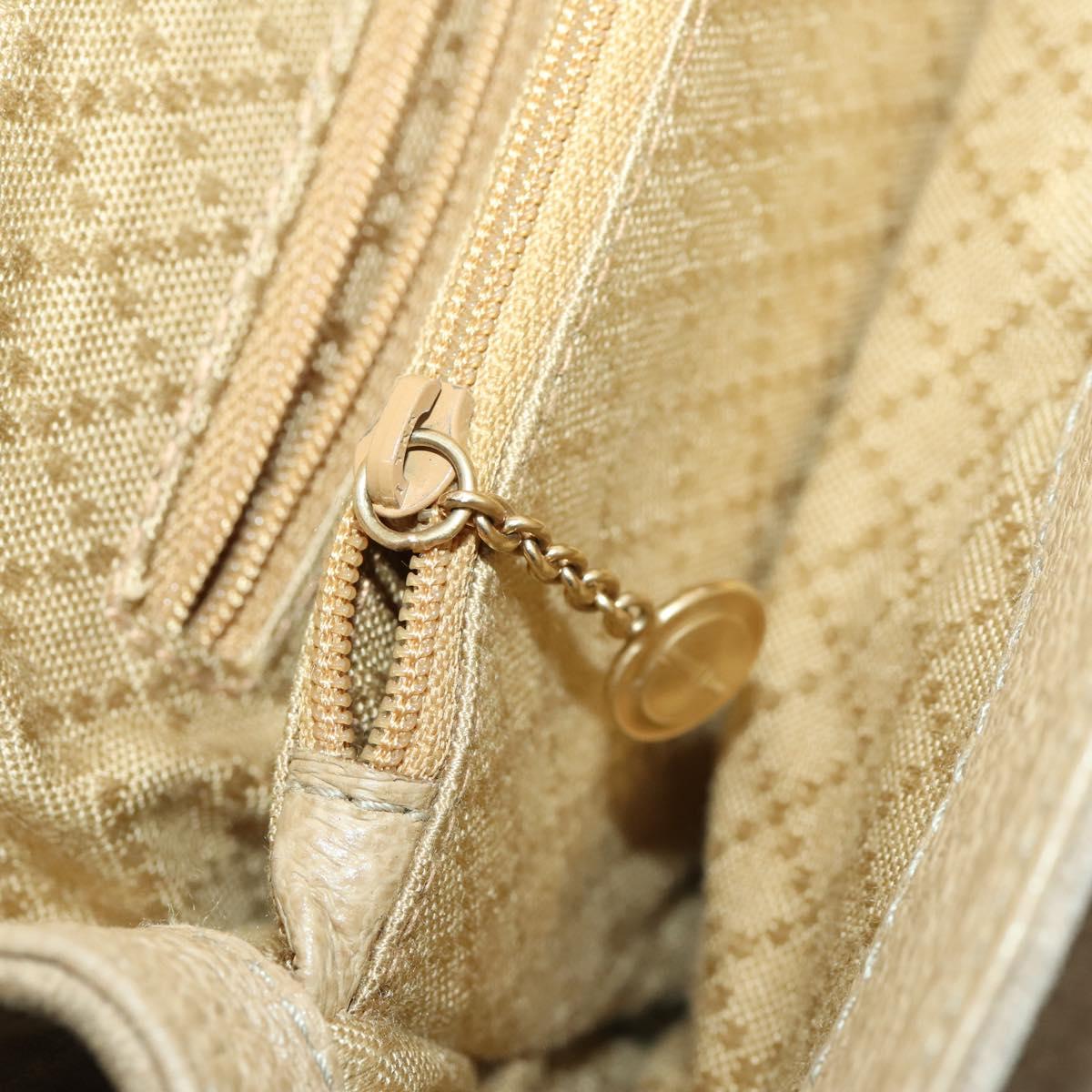 GUCCI Bamboo Tote Bag Suede 2way Beige Gold 002 123 0322 Auth hk3487