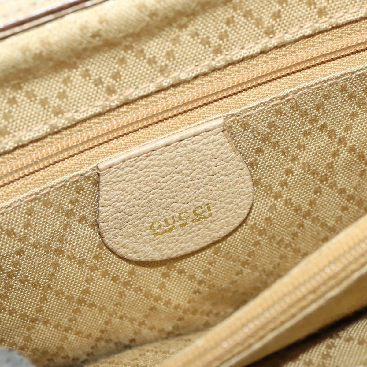 GUCCI Bamboo Tote Bag Suede 2way Beige Gold 002 123 0322 Auth hk3487