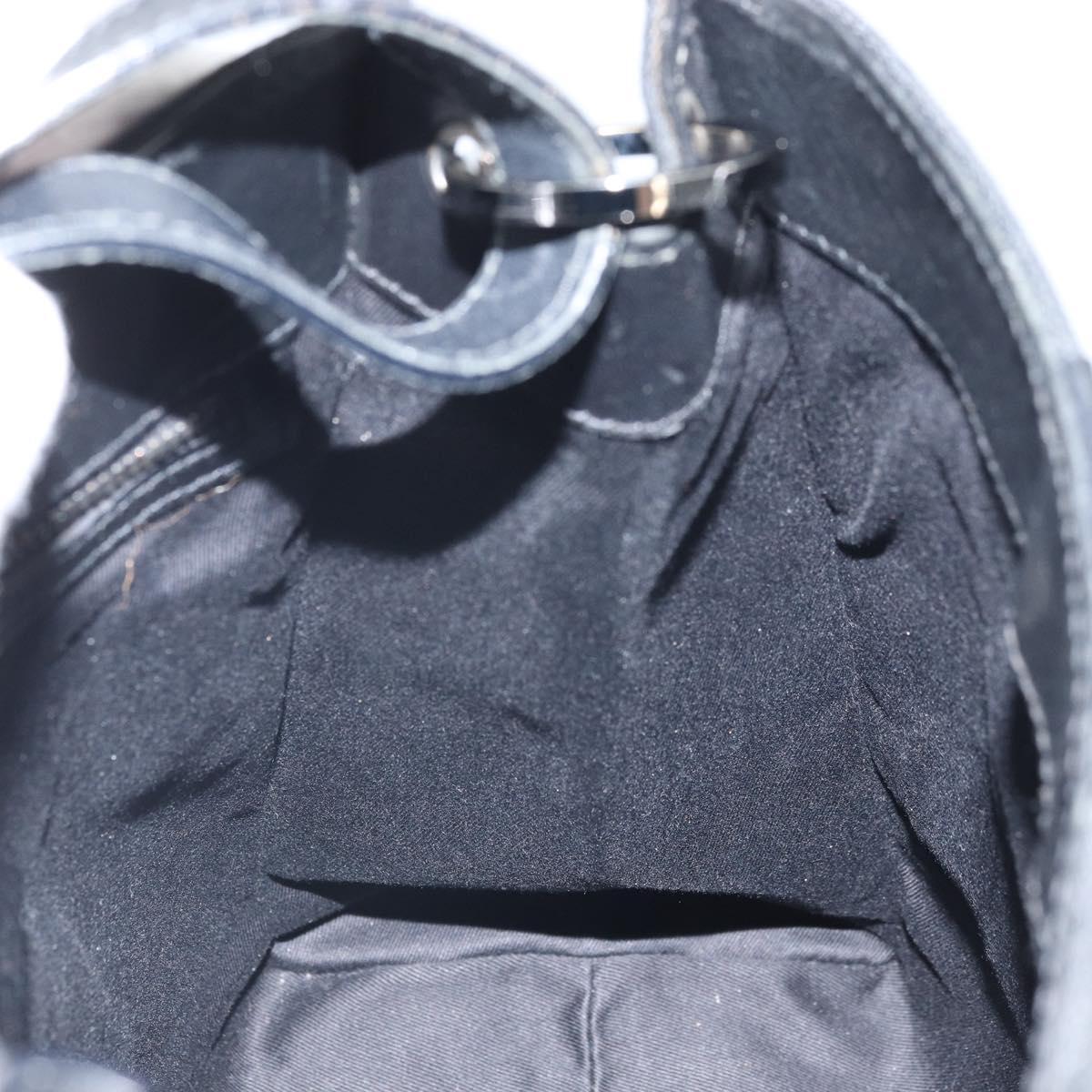 GUCCI GG Canvas Hand Bag Black Silver 110292 Auth hk3496