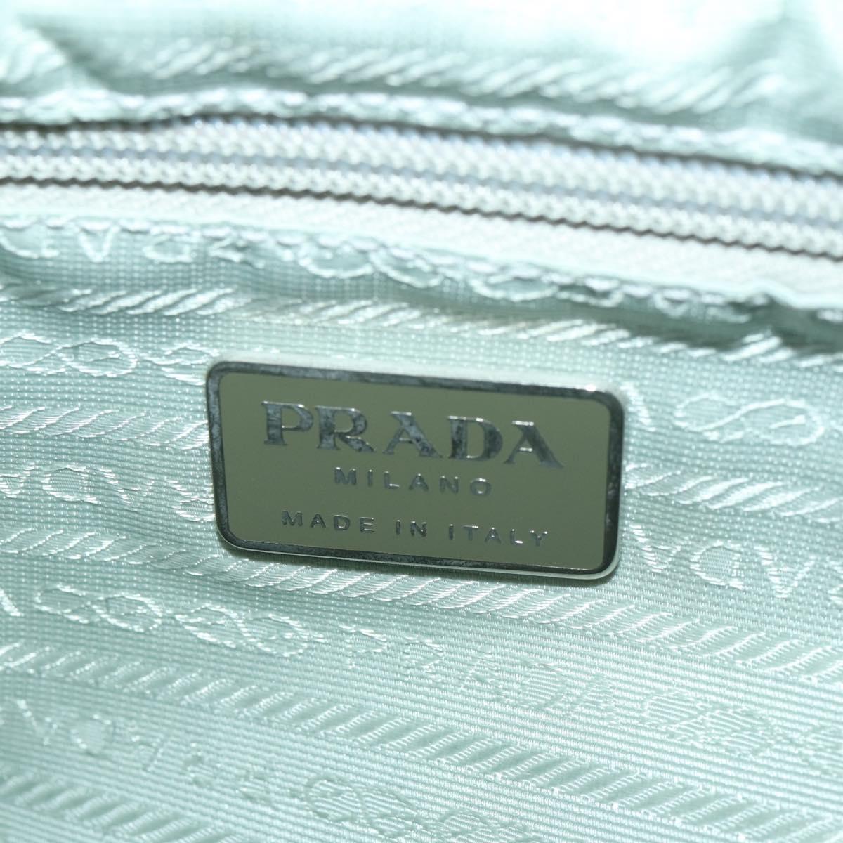 PRADA Backpack Nylon Light Blue Silver Auth hk3498A
