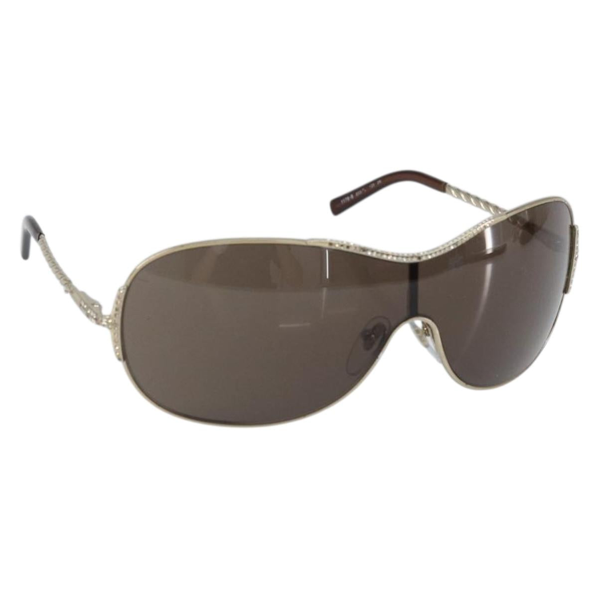 Salvatore Ferragamo Sunglasses metal Brown Auth hk3513