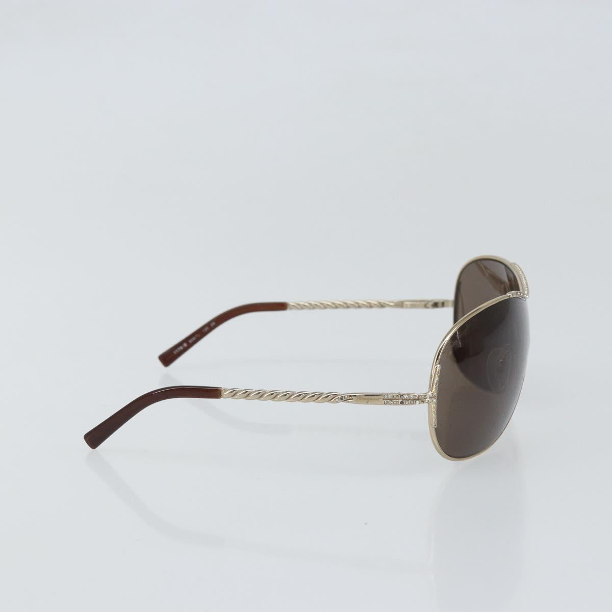 Salvatore Ferragamo Sunglasses metal Brown Auth hk3513