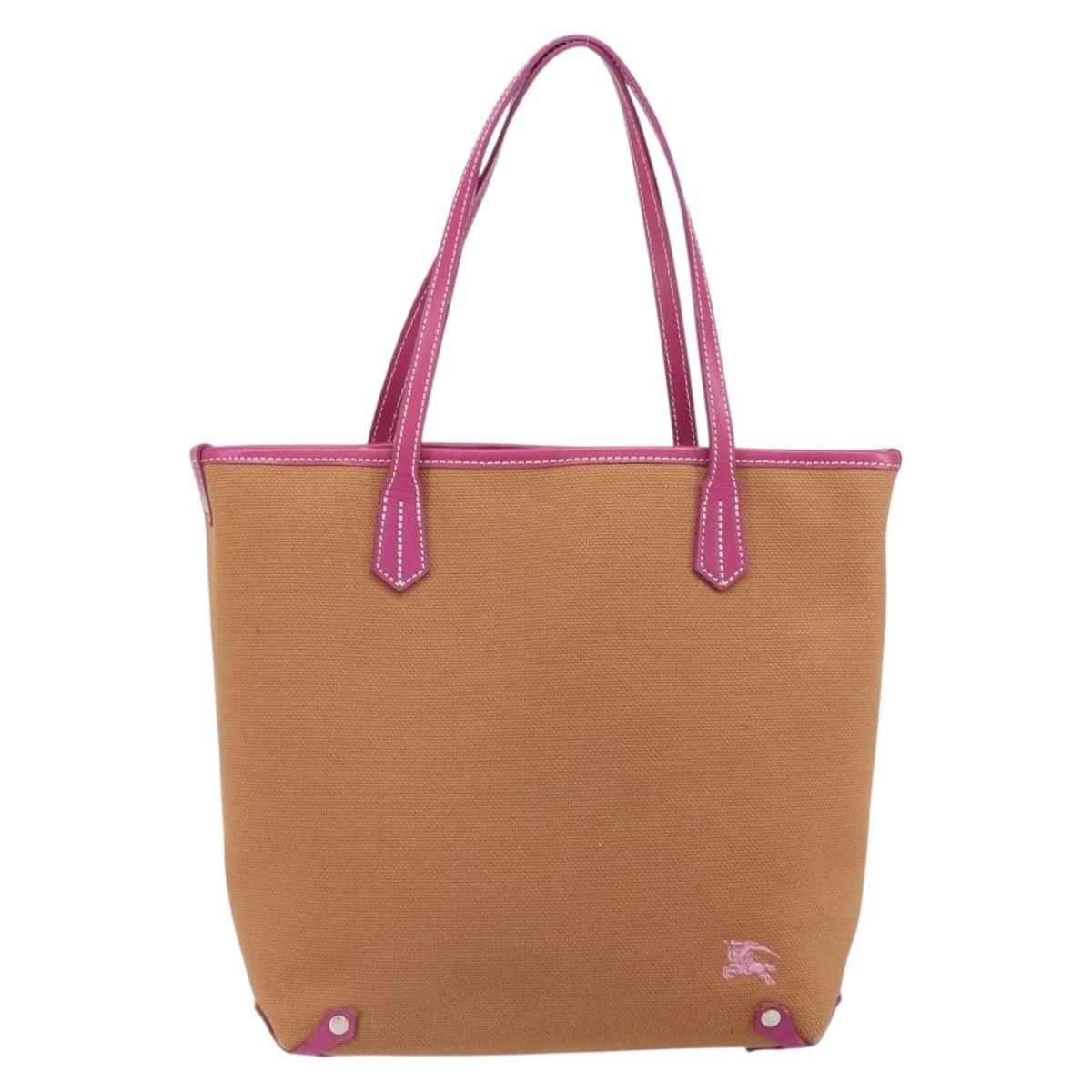 BURBERRY Blue Label Tote Bag Canvas Brown Auth hk3517