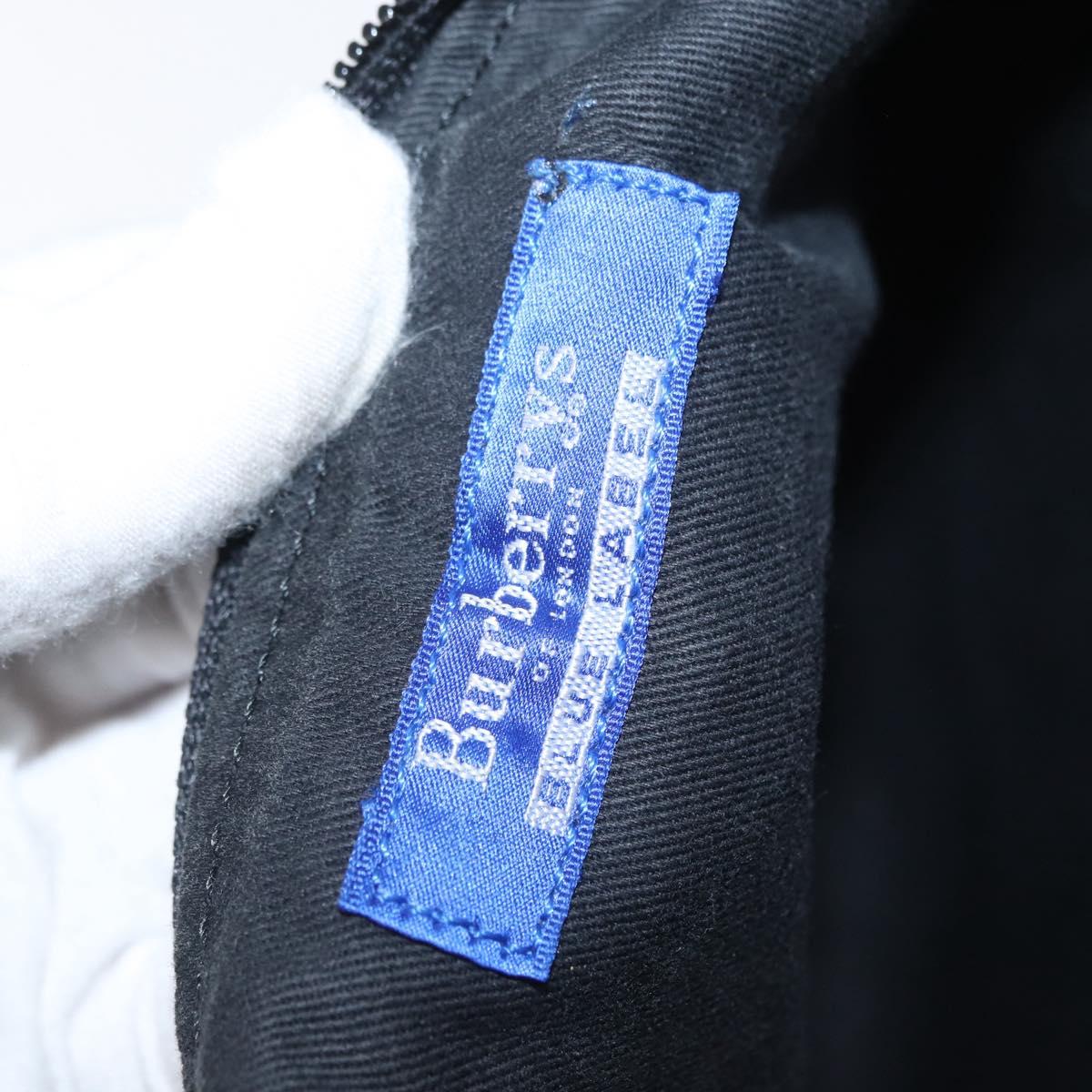 Burberrys Blue Label Shoulder Bag Denim Blue Silver Auth hk3519