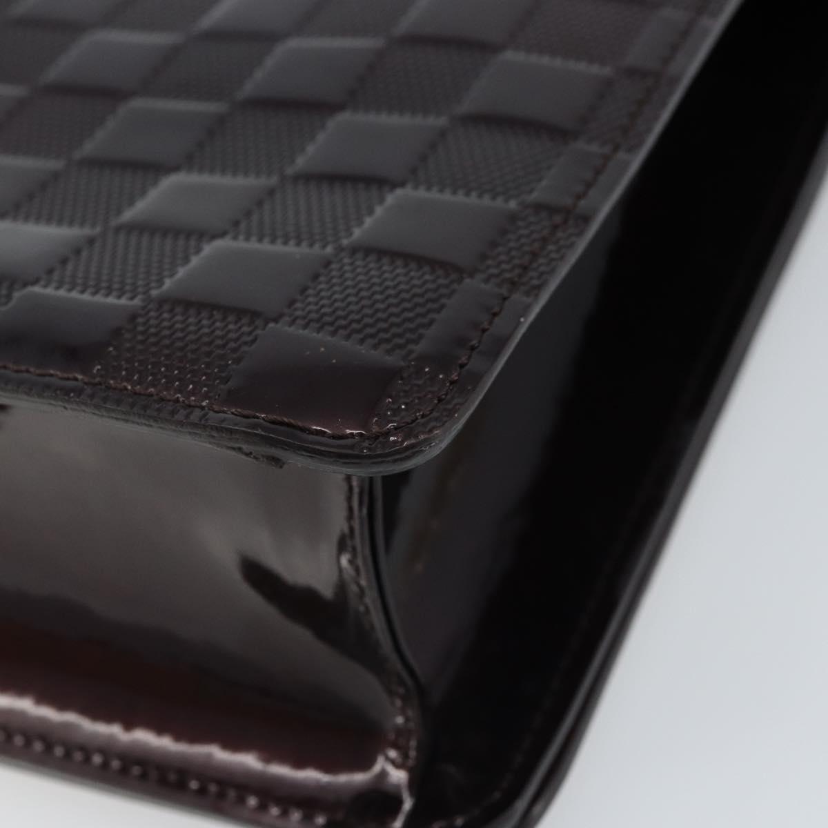 LOUIS VUITTON Damier Vernis Club Shoulder Bag Black M92129 LV Auth hk3524