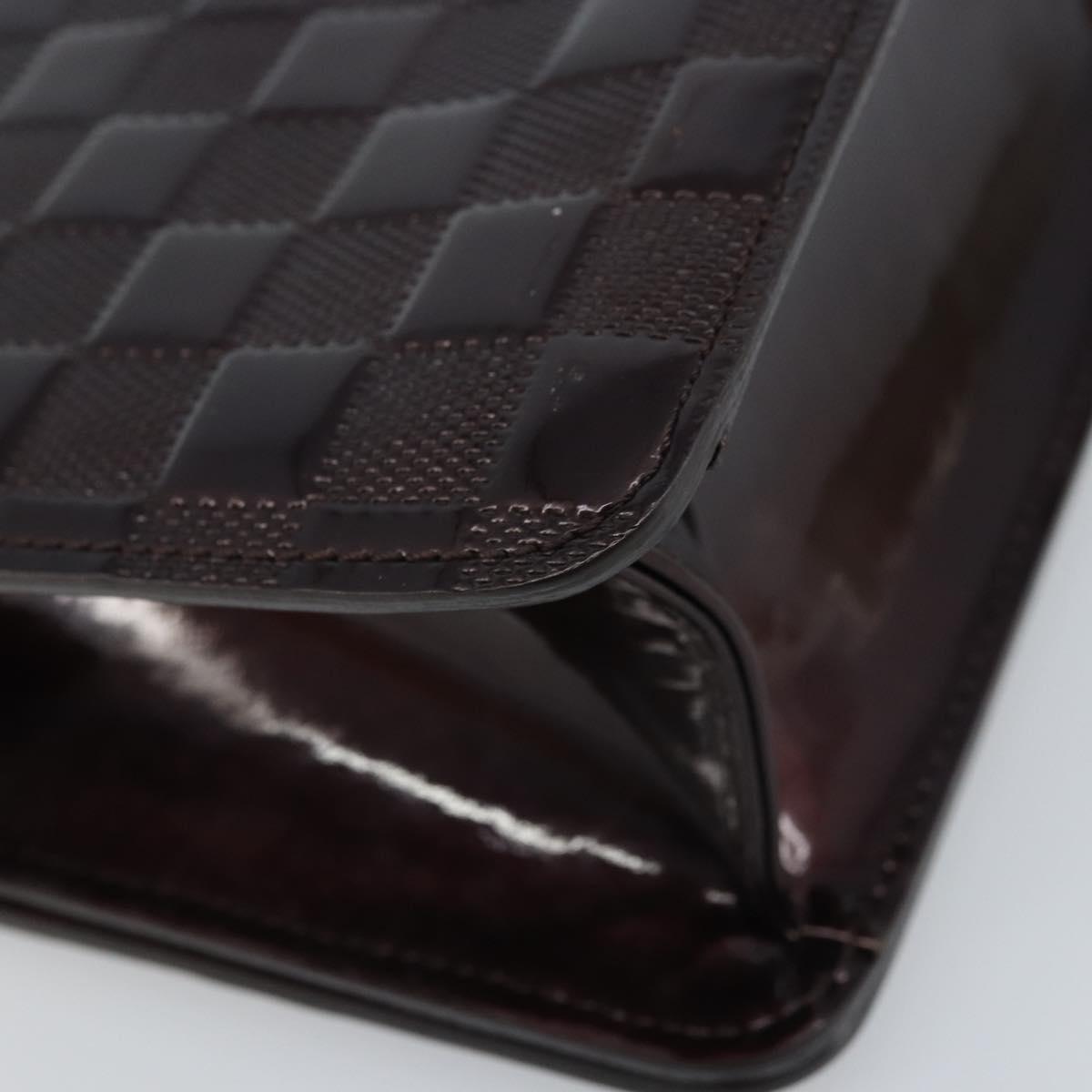 LOUIS VUITTON Damier Vernis Club Shoulder Bag Black M92129 LV Auth hk3524