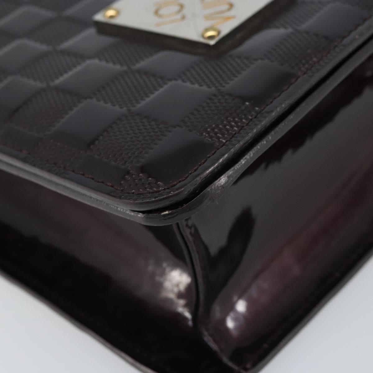 LOUIS VUITTON Damier Vernis Club Shoulder Bag Black M92129 LV Auth hk3524
