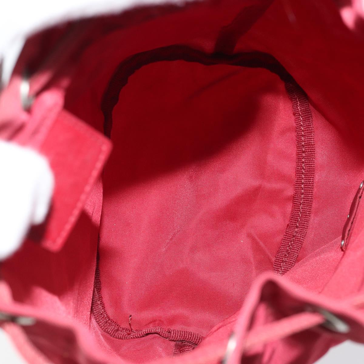 PRADA Drawstring Pouch Nylon Red Auth hk3533