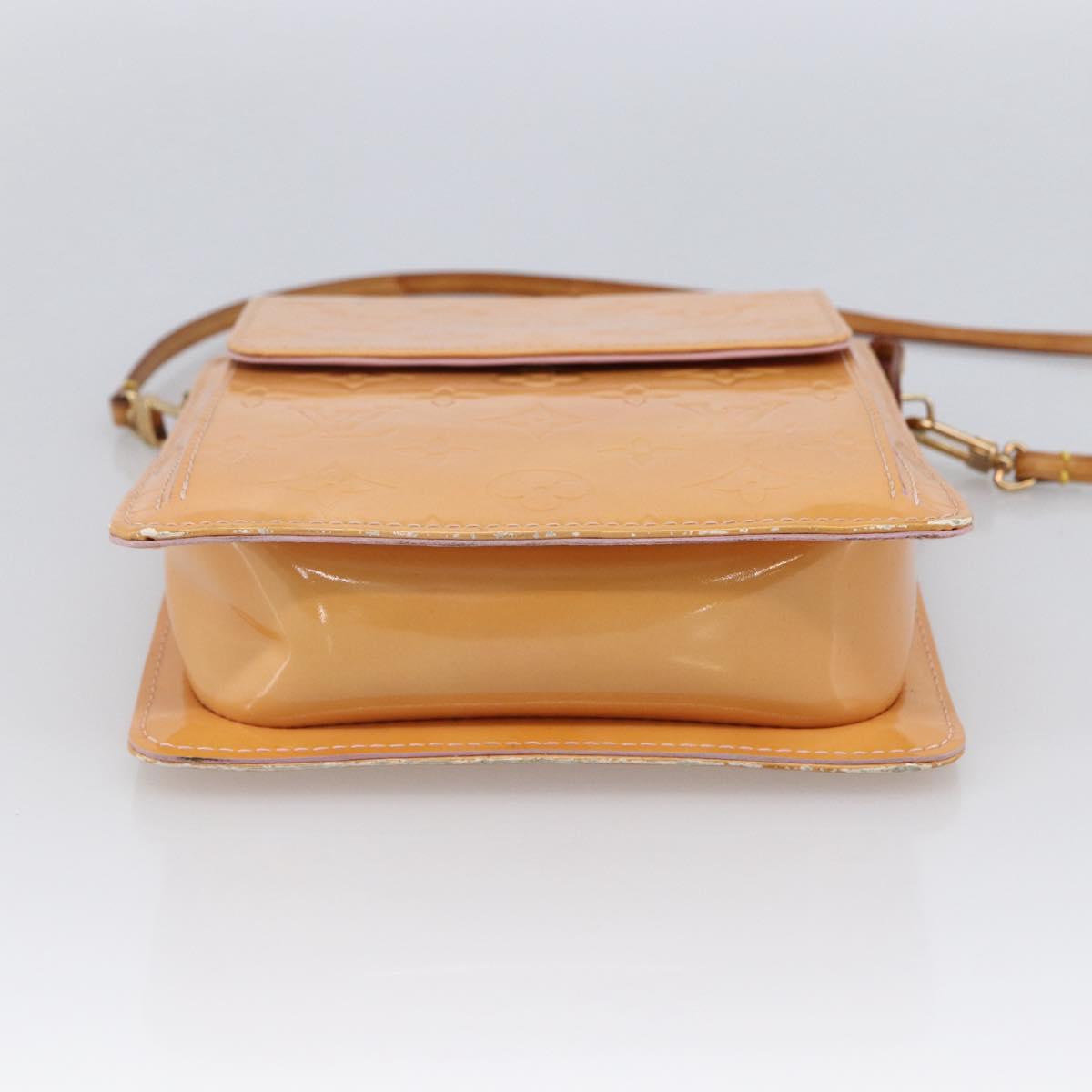 LOUIS VUITTON Monogram Vernis Motto Pouch Marshmallow Pink M91312 LV Auth hk3549