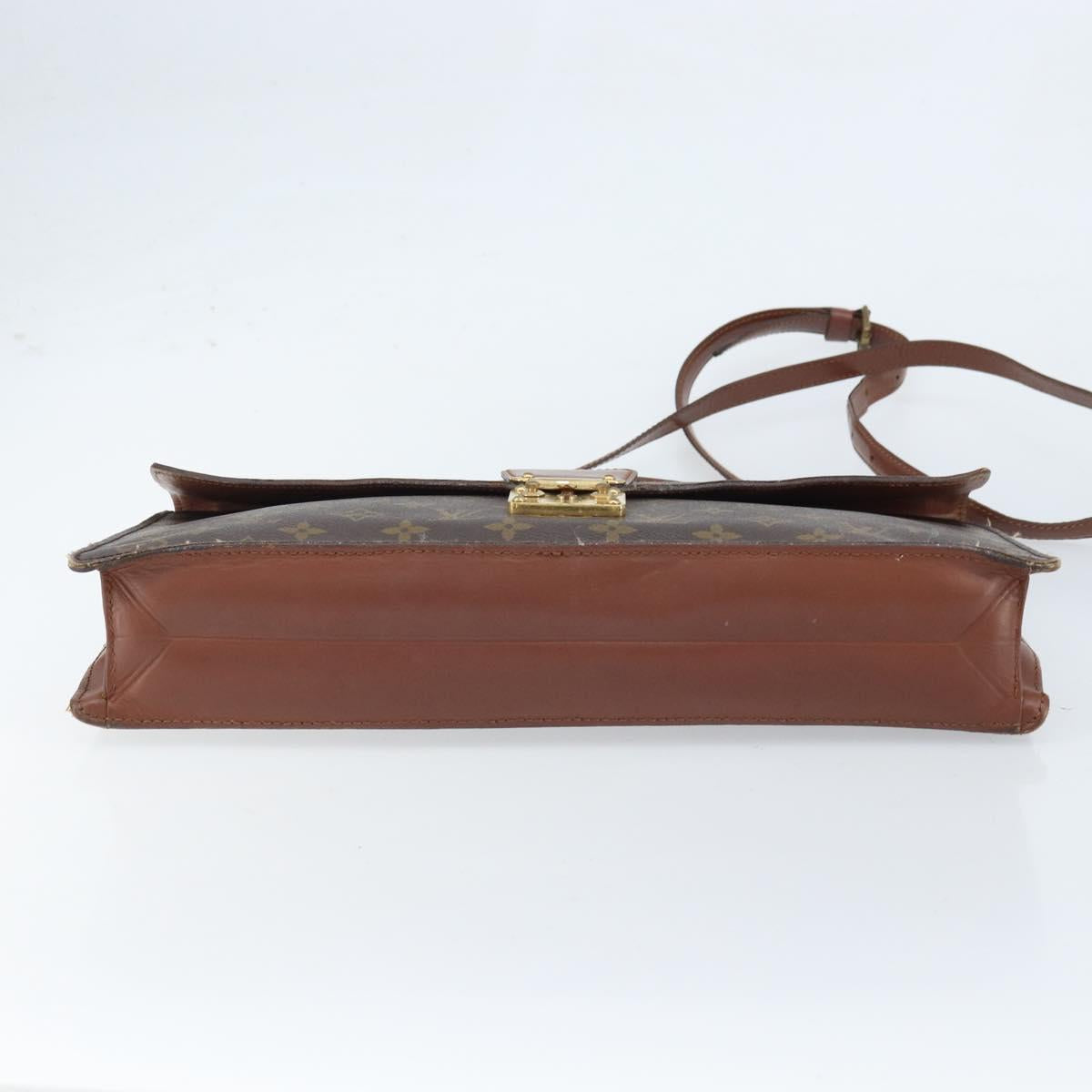 LOUIS VUITTON Monogram Porte Documents Bandouliere Bag M53338 LV Auth hk3555