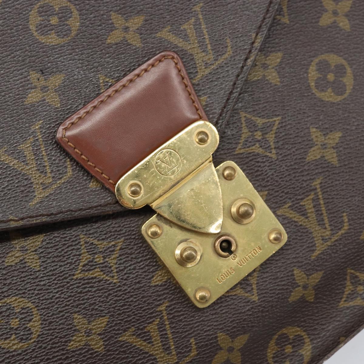 LOUIS VUITTON Monogram Porte Documents Bandouliere Bag M53338 LV Auth hk3555