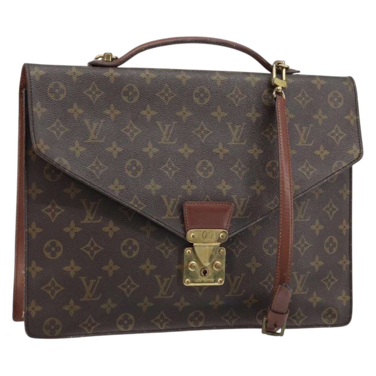 LOUIS VUITTON Monogram Porte Documents Bandouliere Bag M53338 LV Auth hk3555