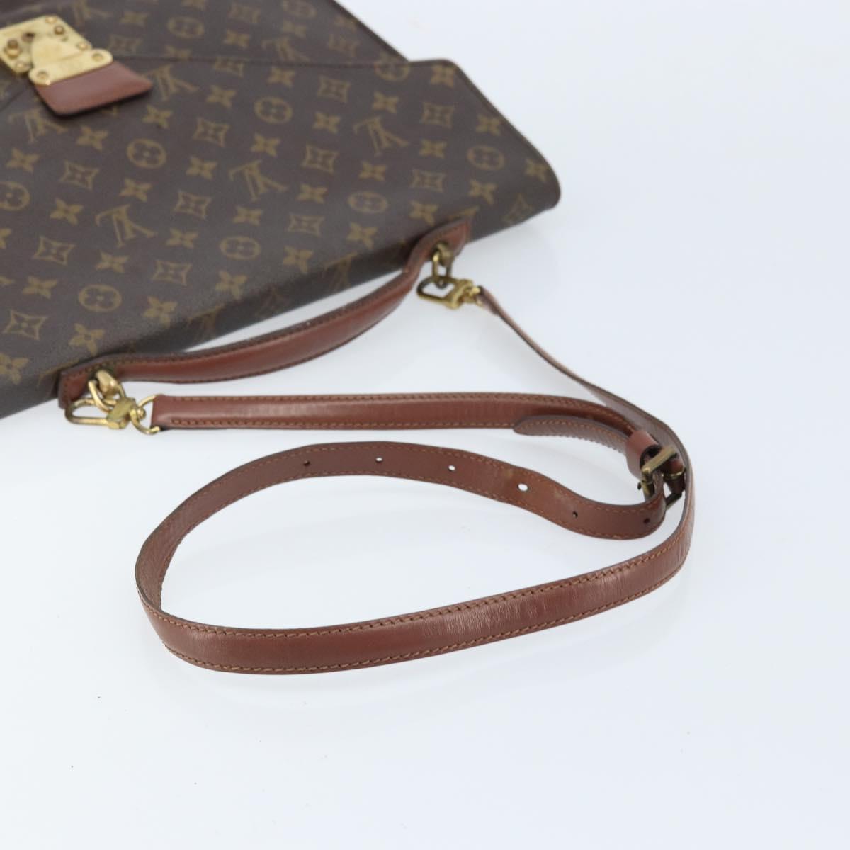 LOUIS VUITTON Monogram Porte Documents Bandouliere Bag M53338 LV Auth hk3555