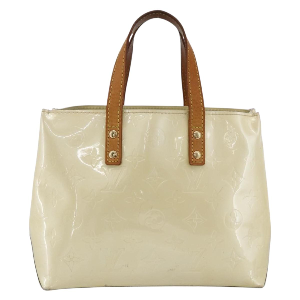 LOUIS VUITTON Monogram Vernis Reade PM Hand Bag Perle M91336 LV Auth hk3557