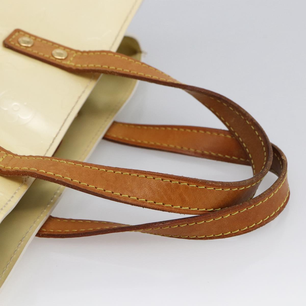 LOUIS VUITTON Monogram Vernis Reade PM Hand Bag Perle M91336 LV Auth hk3557