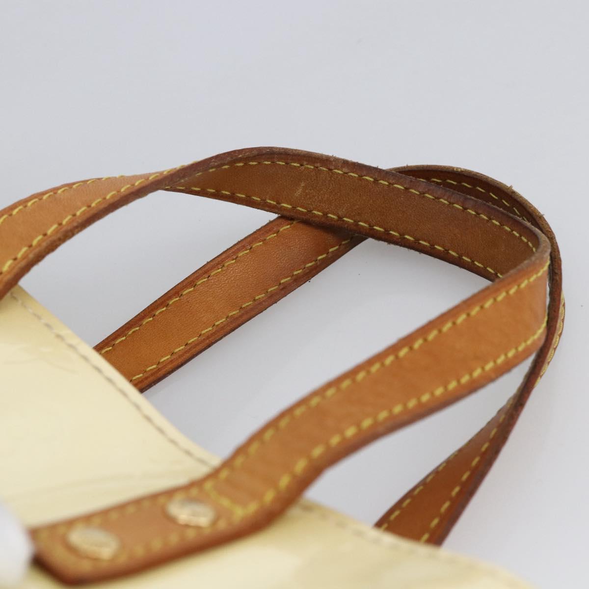 LOUIS VUITTON Monogram Vernis Reade PM Hand Bag Perle M91336 LV Auth hk3557