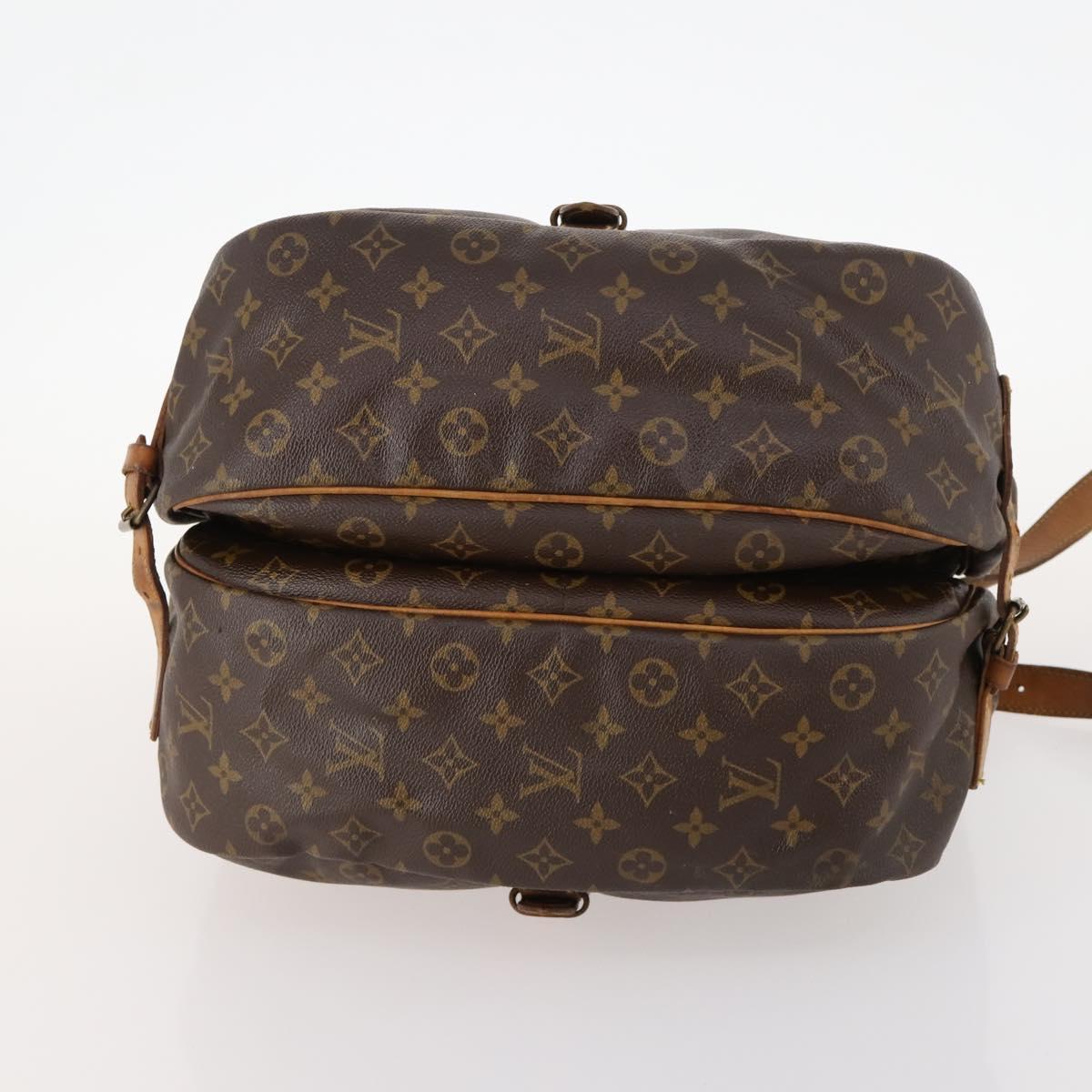 LOUIS VUITTON Monogram Saumur 35 Shoulder Bag M42254 LV Auth hk3565