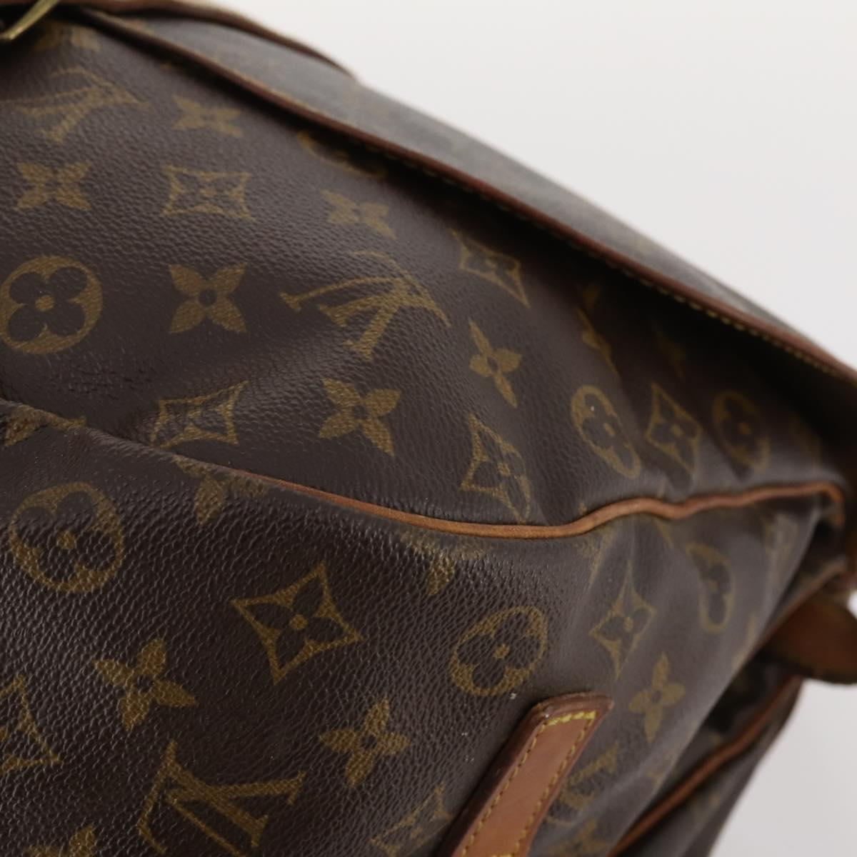 LOUIS VUITTON Monogram Saumur 35 Shoulder Bag M42254 LV Auth hk3565