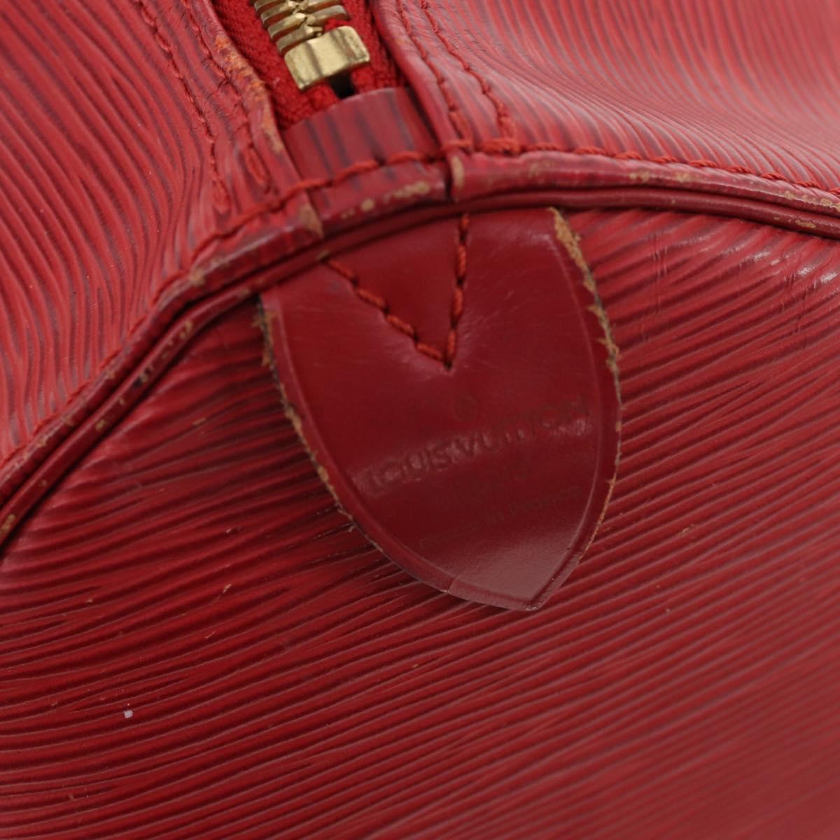 LOUIS VUITTON Epi Keepall 50 Boston Bag Red M42967 LV Auth hk3568