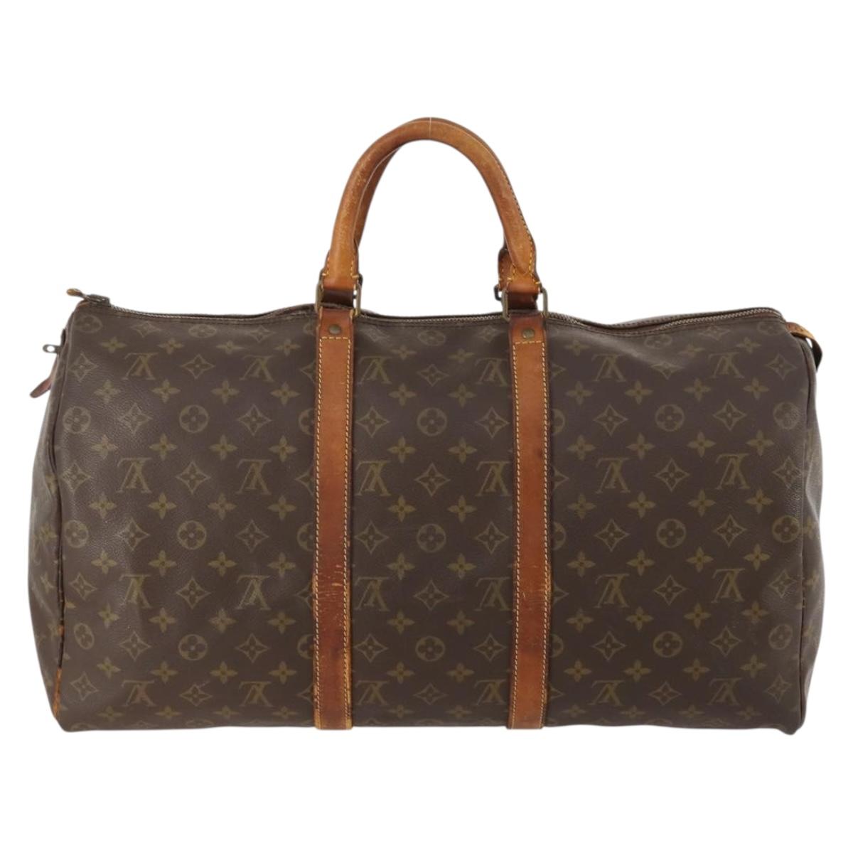 LOUIS VUITTON Monogram Keepall 50 Boston Bag M41426 LV Auth hk3570
