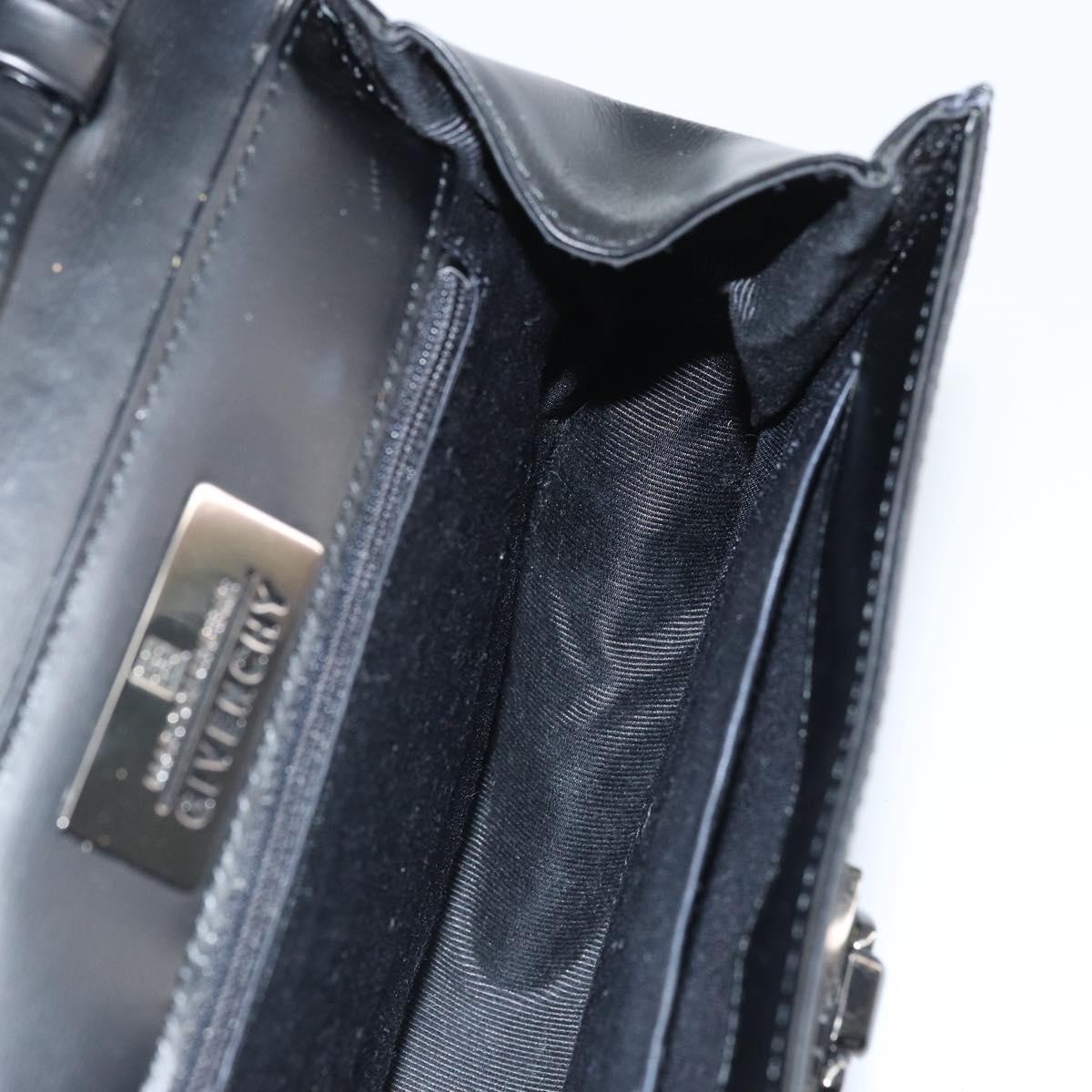 GIVENCHY Hand Bag Leather 2way Black Auth hk3584