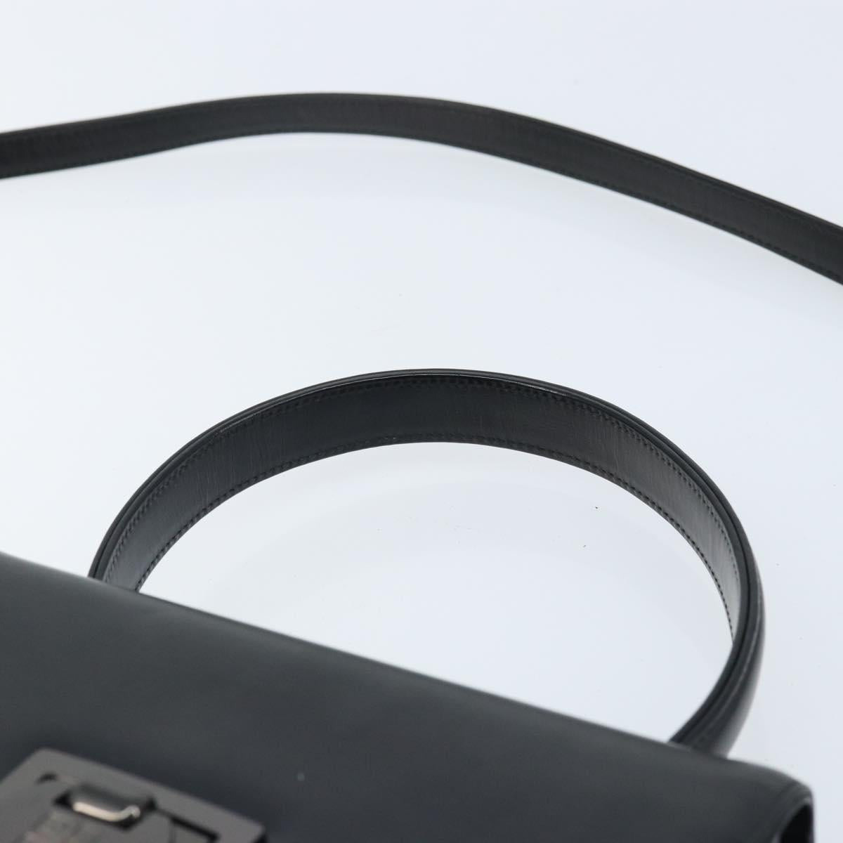 GIVENCHY Hand Bag Leather 2way Black Auth hk3584