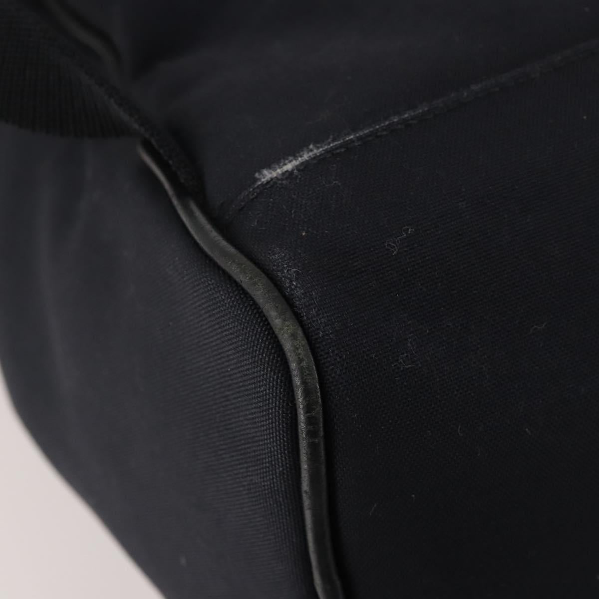 SAINT LAURENT Backpack Canvas Black Silver Auth hk3604