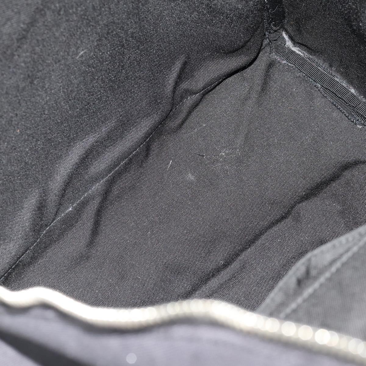 SAINT LAURENT Backpack Canvas Black Silver Auth hk3604
