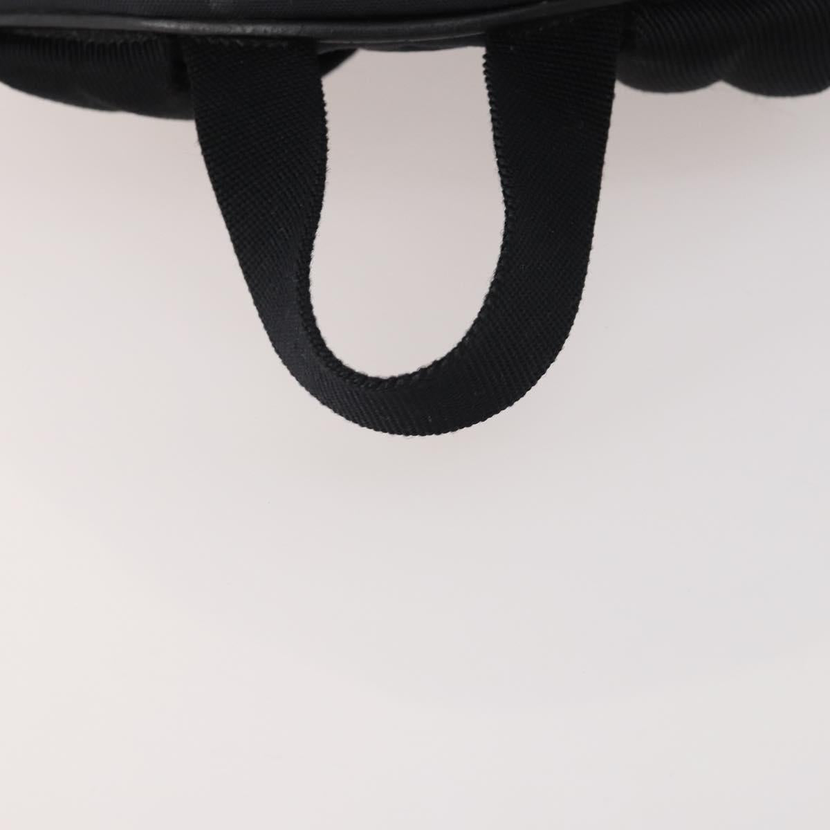 SAINT LAURENT Backpack Canvas Black Silver Auth hk3604