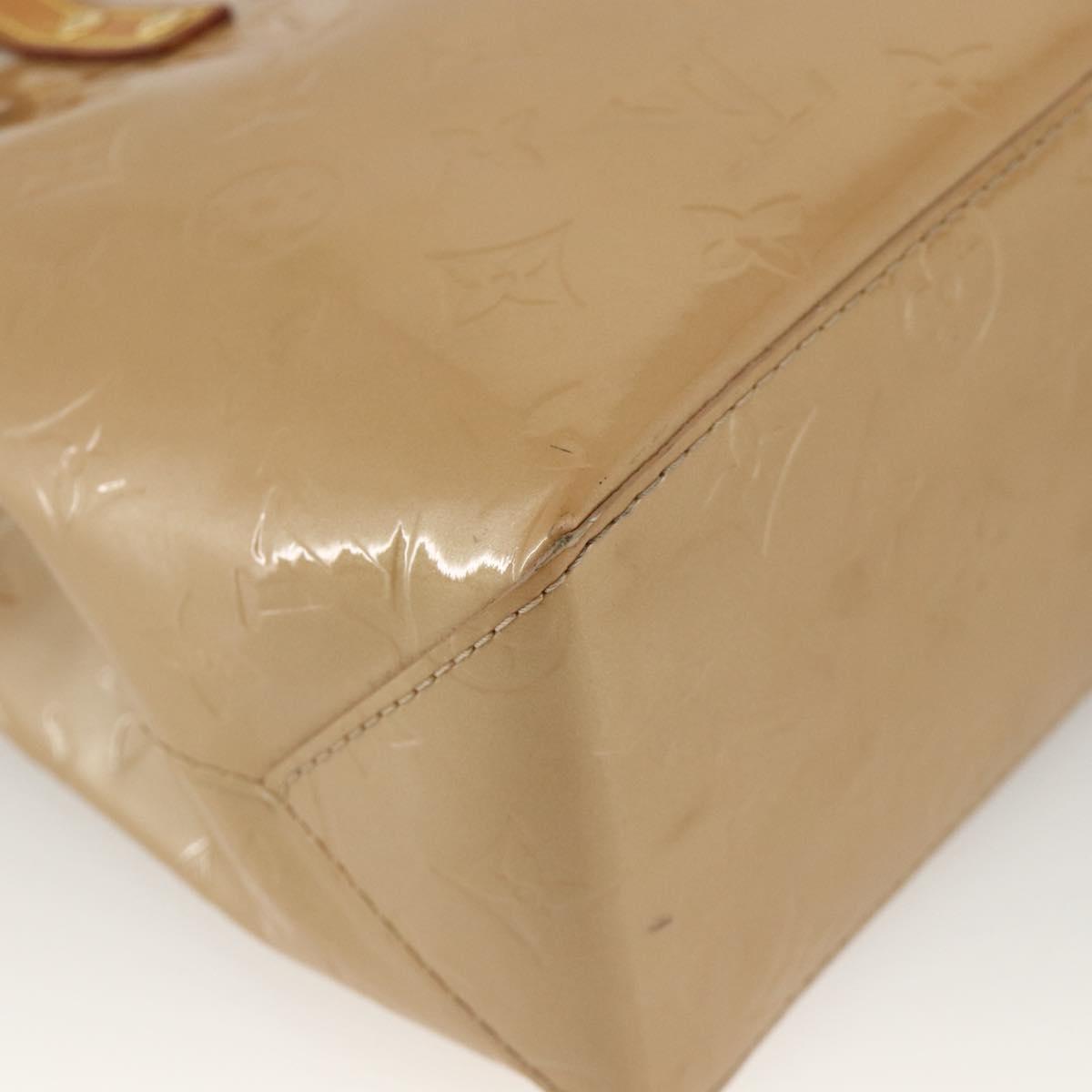 LOUIS VUITTON Monogram Vernis Reade PM Hand Bag Noisette M91334 LV Auth hk3607