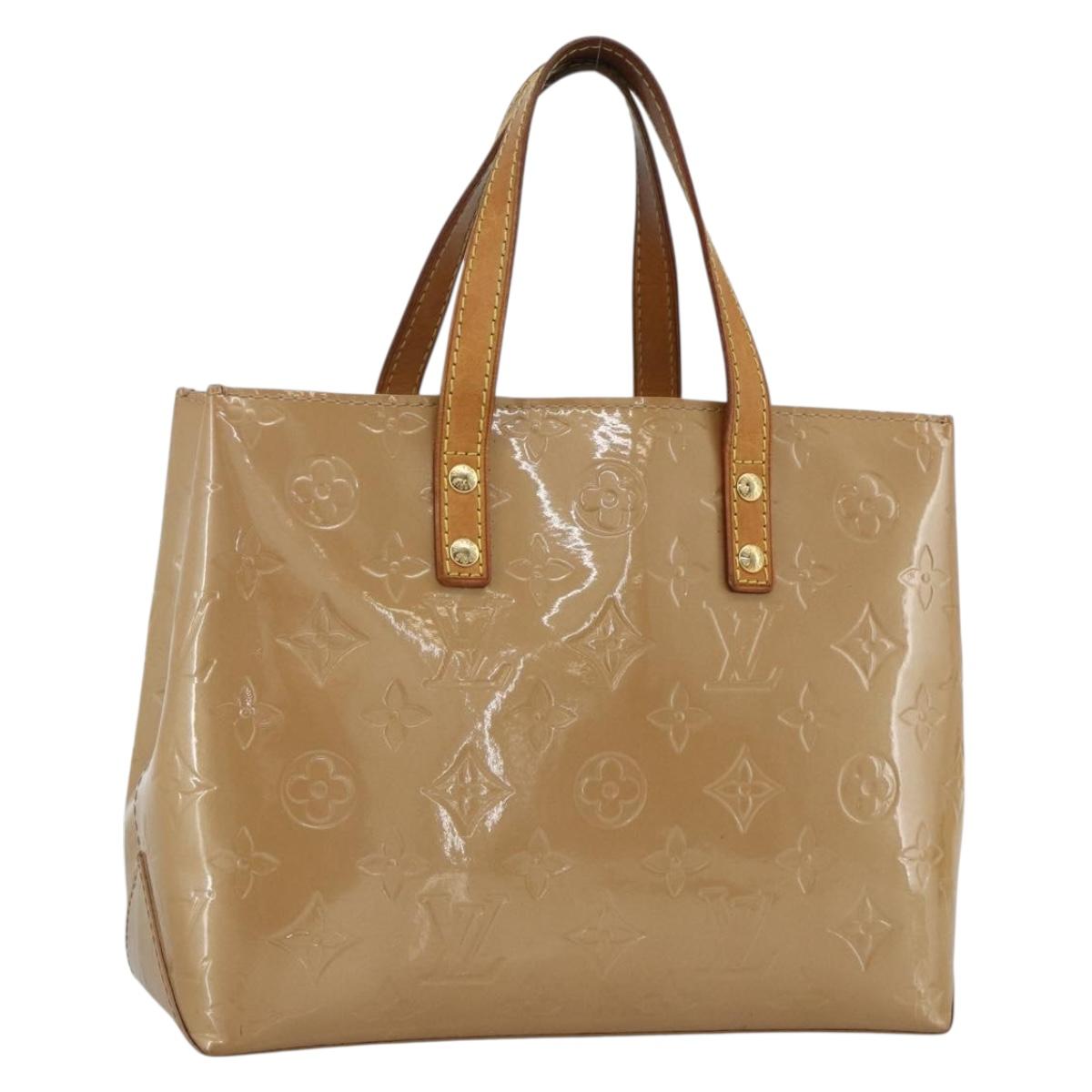 LOUIS VUITTON Monogram Vernis Reade PM Hand Bag Noisette M91334 LV Auth hk3607