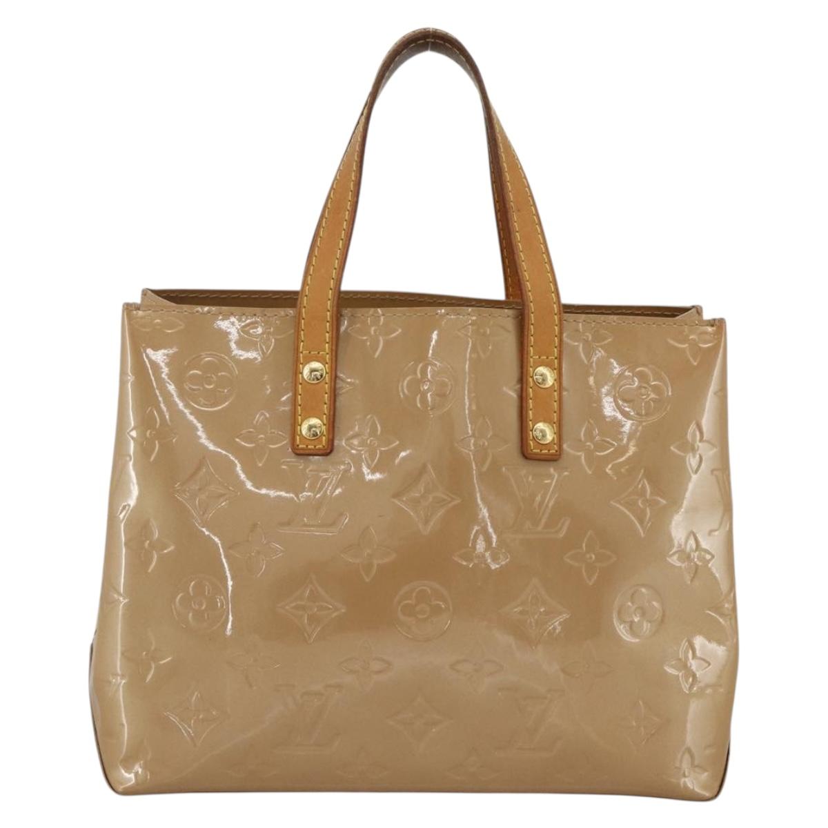 LOUIS VUITTON Monogram Vernis Reade PM Hand Bag Noisette M91334 LV Auth hk3607