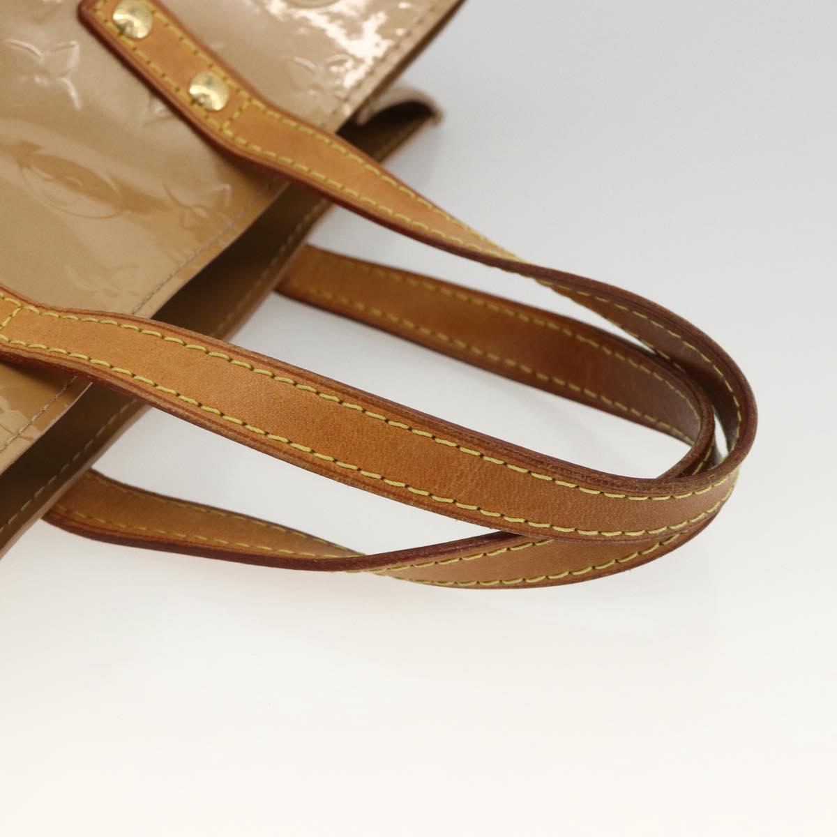 LOUIS VUITTON Monogram Vernis Reade PM Hand Bag Noisette M91334 LV Auth hk3607