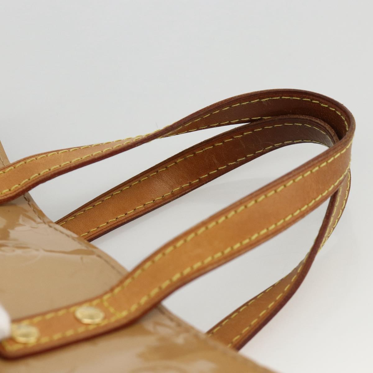 LOUIS VUITTON Monogram Vernis Reade PM Hand Bag Noisette M91334 LV Auth hk3607