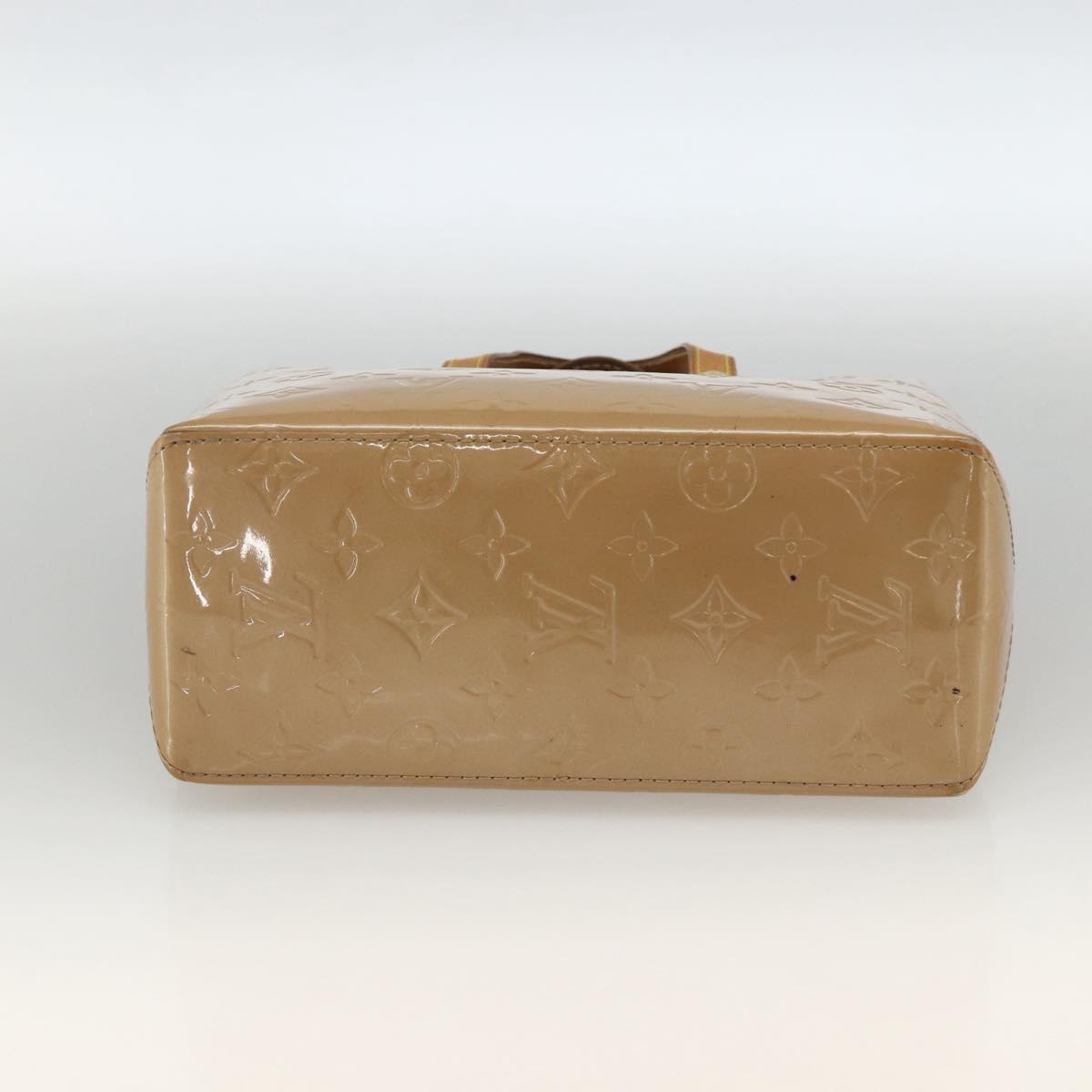 LOUIS VUITTON Monogram Vernis Reade PM Hand Bag Noisette M91334 LV Auth hk3607