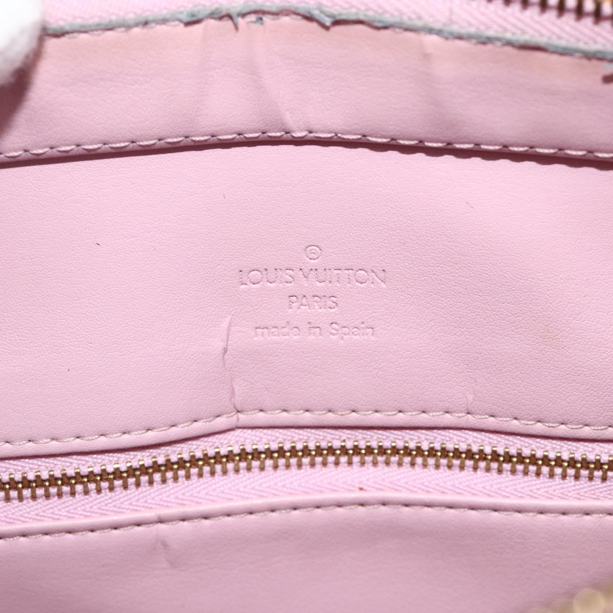 LOUIS VUITTON Monogram Vernis Houston Bag Marshmallow Pink M91302 LV Auth hk3631